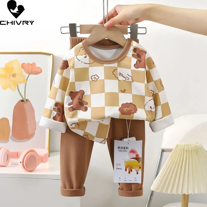 New%202023%20Kids%20Pajamas%20Boys%20Girls%20Autumn%20Cute%20Cartoon%20Strawberry%20Long%20Sleeve%20O-Neck%20Clothing%20Sets%20Toddler%20Baby%20Pyjamas%20Sleepwear%20-%20Image%202