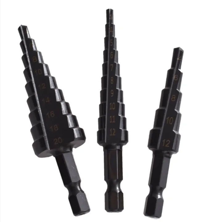 4Pcs%203-12%204-12%204-20mm%20Straight%20Groove%20Step%20Bit%20Nitride%20Twist%20Drill%20-%20Image%202