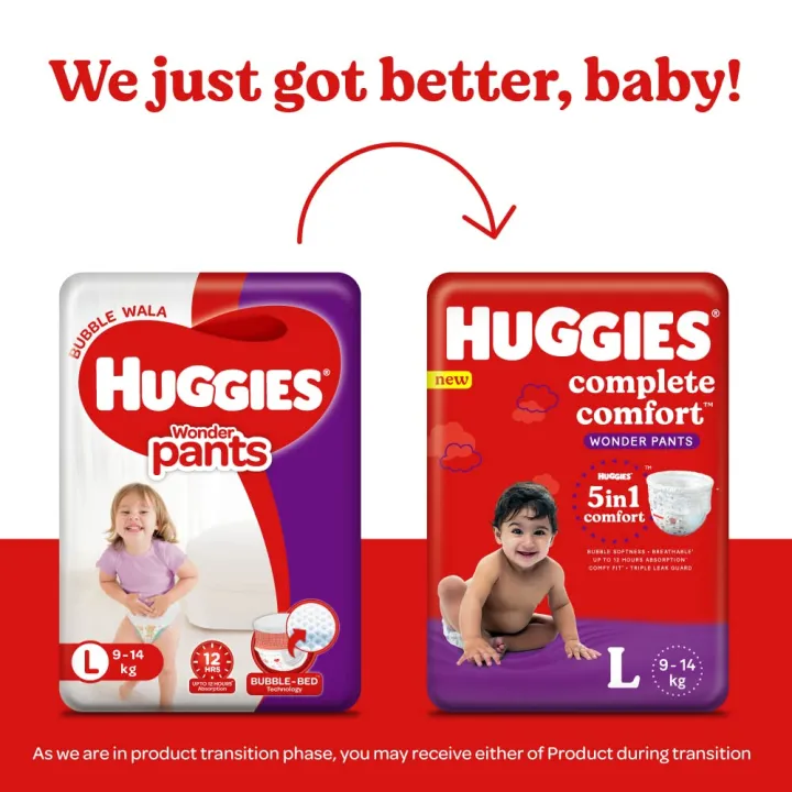 Huggies%20Complete%20Comfort%20Wonder%20Pants,Large%20(L)%20Size%20Baby%20Diaper%20Pants,(64%20count)%20(9-14Kg)%20with%205%20in%201%20Comfort%20-%20Image%202