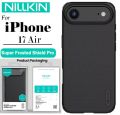 (iPhone 17 Air) Nillkin Super Frosted Shield Pro Matte cover case for Apple iPhone 17 Air 6.6" (2025) Durable And Comfortable Back Case - Black.