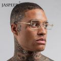 【VisioN Shop】C6JASPEER Rimless Rectangle Sunglasses Women Men Shades Brand Designer Gradient UV400 Sun Glasses Retro Frameless Sunglasses. 