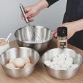 Nax 2Pcs Stainless Steel Bowls Mixing Bowl With Scale Deep Mixing Egg Bowls Non Slip Kitchen Bowl For Baking Salad Cooking. 