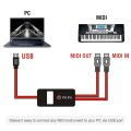 WERSI 5-Pin Midi to USB In-Out Cable Adapter Converter for Windows Mac Ios Laptop to Music Piano Keyboard. 