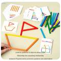 Kids Colorful Sticks Puzzle Logical Thinking Matching Games Children Early Learning Montessori Toys. 