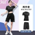 361Fitness Clothes Women's Sports Suit Morning Running Step Quick Drying Clothes Gym Yoga Clothes Summer Top Women. 