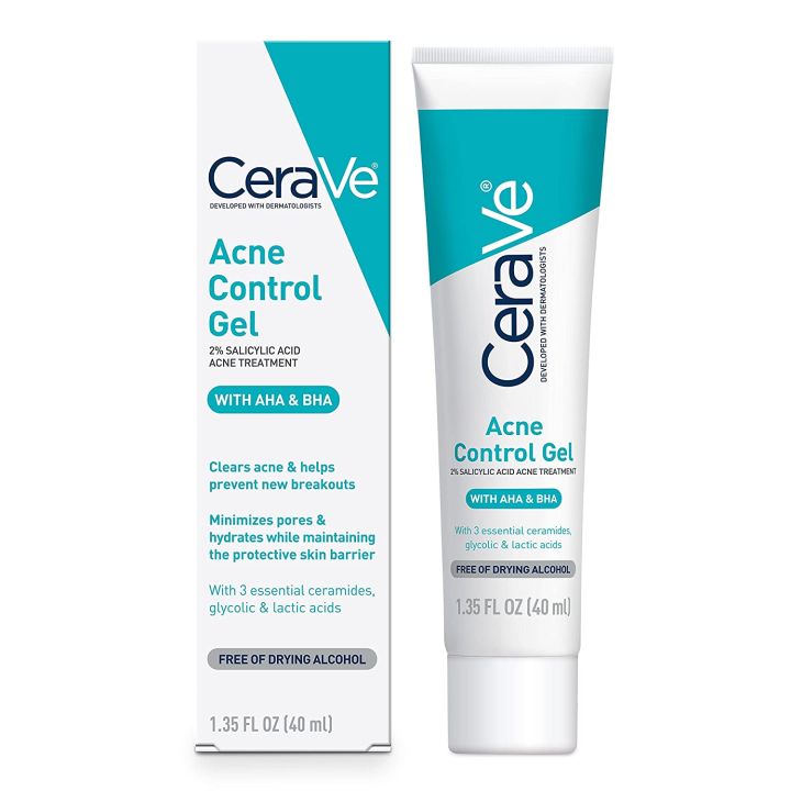 Cerave Acne Control Gel 40 Ml Skin Care Gel for Acne-Prone Skin Hydrating Moisturizing Oil-Free Non-Comedogenic