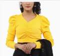 Crop Top Full Sleeve Fashionable Blouse for Women - Stylish and Comfortable. 