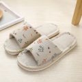 Women Home Slippers Indoor Floor Soft Couple Linen Slipper Spring Autumn Lightweight Unisex Bedroom Shoes Ladies Flax Flip Flops. 