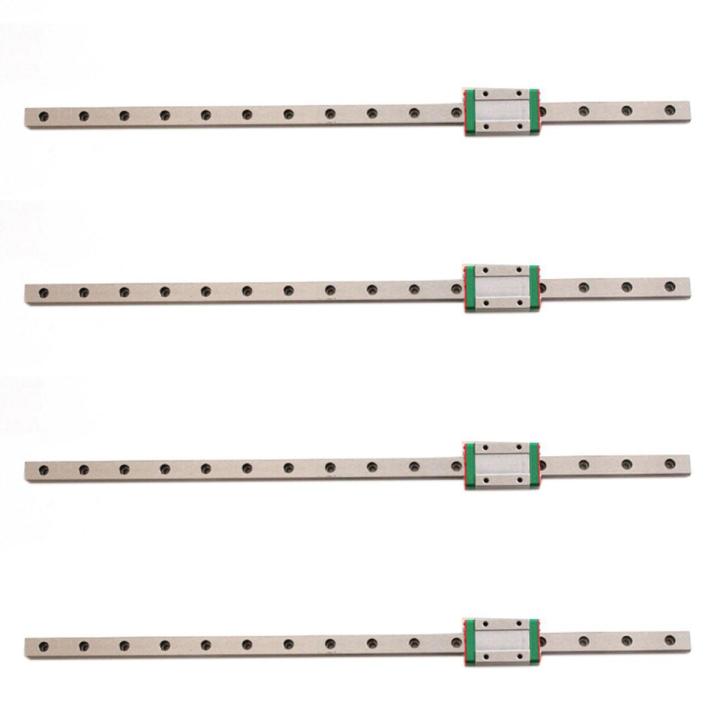 Miniature Guide Rails 4Pcs 9mm Linear Guide Miniature Rail MGN9 400mm Linear Rail and 4 Pcs ...