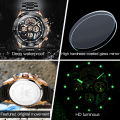 OLEVS Sports Watch for Men Stainless Waterproof  Chronograph Quartz Multifunctional Calendar Black White 9921. 