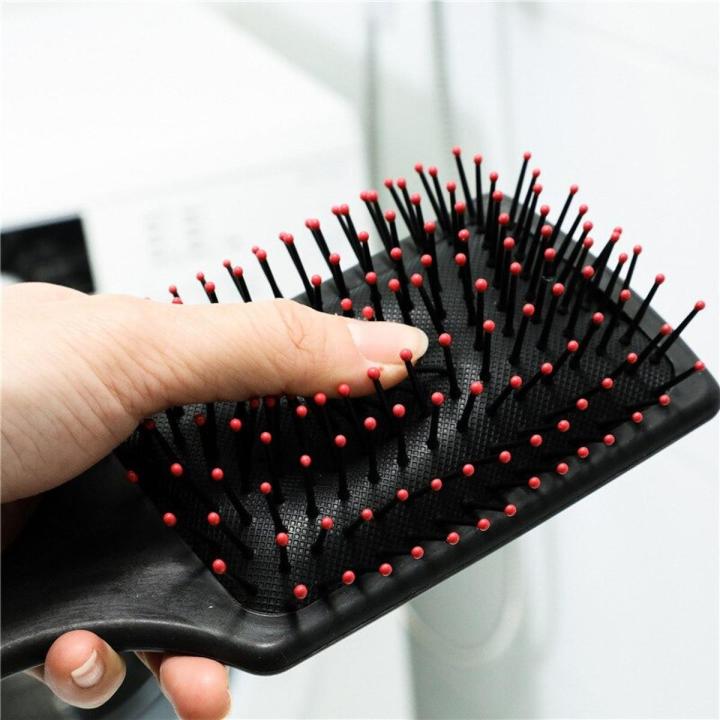 Large Square Paddle Hair Brush Salon Hair Styling Tools - Black