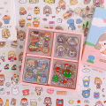Momo's Diary Stationery Decoration Soft Cute Pattern Hand Account Sticker Set 100 Sheets.