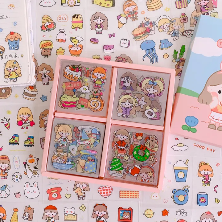 Momo's%20Diary%20Stationery%20Decoration%20Soft%20Cute%20Pattern%20Hand%20Account%20Sticker%20Set%20100%20Sheets%20-%20Image%202