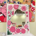 Acrylic MirrorDIYQuartz Sand Acrylic Texture Painting Special-Shaped Cloud Makeup Mirror Stereo Oil Painting Material Package. 