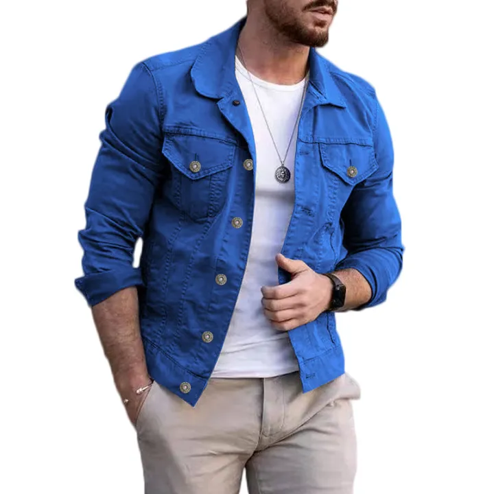 Men's%20Jacket%202023%20New%20Mens%20Denim%20Jacket%20Slim%20Fit%20Fashion%20Casual%20Pocket%20Jacket%20Coat%20Men%20Handsome%20Spring%20Autumn%20Classic%20Red%20Coat%20-%20Image%204