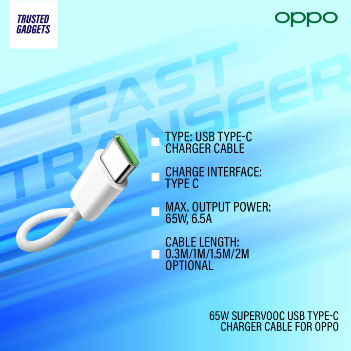 65W%20Supervooc%20Usb%20Type-C%20Charger%20Cable%20For%20Oppo%20Super%20Dart%20VOOC%20Realme%20-%20Charger%20-%20Image%202