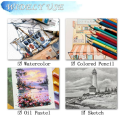 Watercolor paper cold press 16 sheets 160gsm hand made paper 7.25X11 inch.