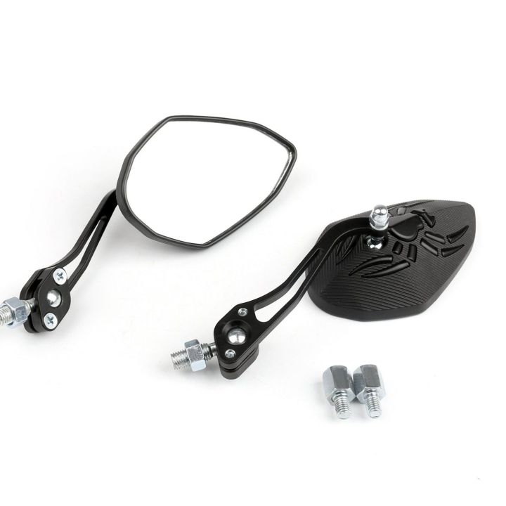 Universa%20Looking%20Glass%20For%20Motorcycle.%20Rearview%20Mirror%20Metal%20Body%202%20Pis.%20spider%20design%20Model%201105%20Black%20-%20Image%202