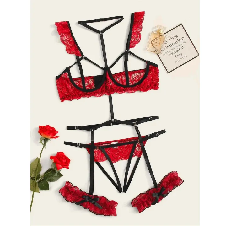 Lace%20Lingerie%20Set%20Women's%20Underwear%20Transparent%20Open%20Bra%20Panty%20Sets%20Garter%20Lace%20Black%20Lingerie%20Bra%20Underwear%20Set%20-%20Image%206