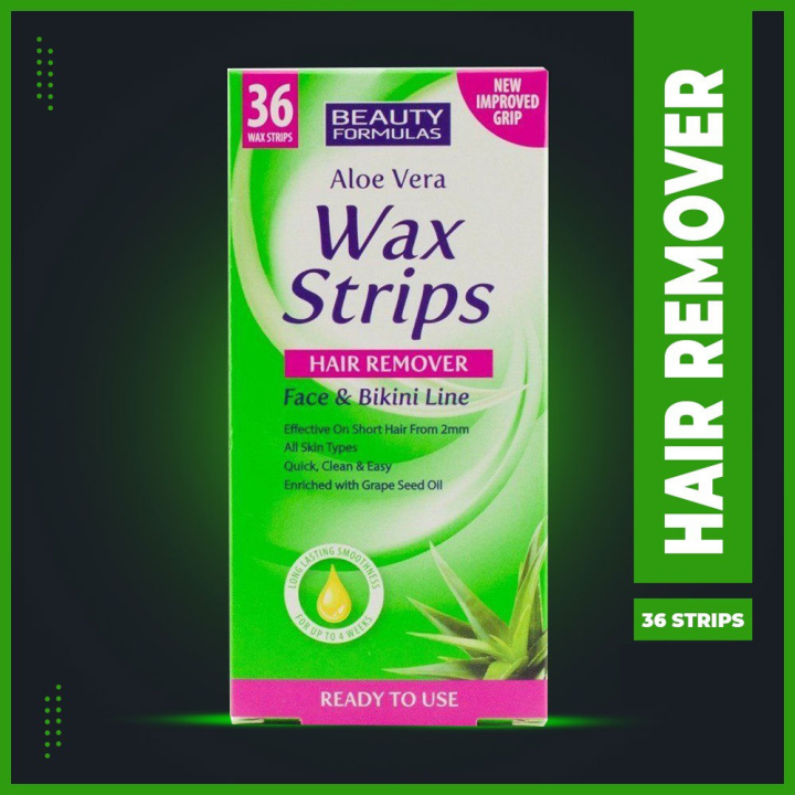 Aloe Vera Wax Strips Hair Remover- 36 Wax Strips