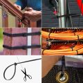 Kitty Original Heavy Duty Cable tie 10 inches 5*250mm Nylon Loop Fastener Non-Adjustable Elastic Tie Black 100pcs Packet.