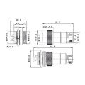 QL16 Waterproof aviation plug 2/3/4/5/6/7/8/9/10pin welded connector socket Hudduo. 