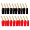 10-Pair 2mm Banana Plug Pin Screw Type, Audio Speaker Cable Connector & 5 Pairs Banana Plugs,Connectors, Open Screw Type.