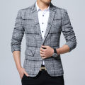 New Mens Blazers Slim Fit Suits for Men Business Formal Blazer Mens Wedding Suit Jackets Male Fashion Plaid Mens Blazer Jacket Wearhouse.