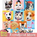 FY DIY Oil Painting Kit by Numbers Animals Hand Painted Drawing Home Decor. 