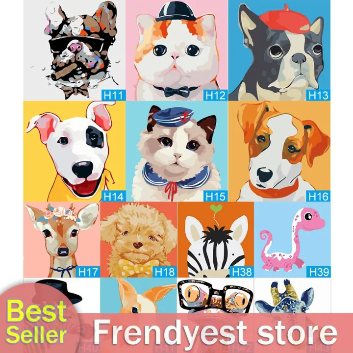 FY%20DIY%20Oil%20Painting%20Kit%20by%20Numbers%20Animals%20Hand%20Painted%20Drawing%20Home%20Decor%20-%20Image%203
