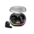 Cross-border exclusive true wireless TWS bluetooth earphones, ultra-long battery life, transparent compartment breathing light, ENC noise canceling headphones, Bluetooth. 