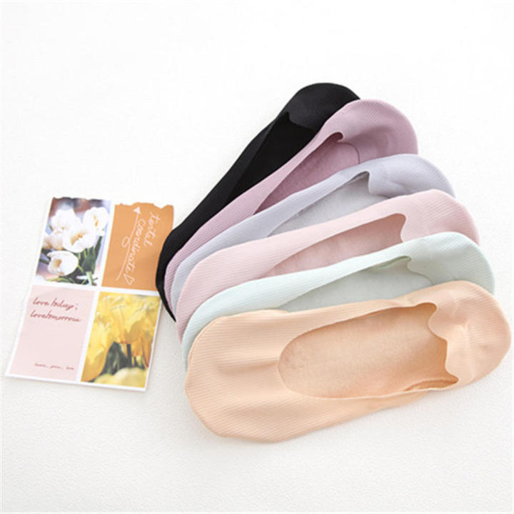 No%20Show%20Socks%20Womens%20Ultra%20Low%20Cut%20Liner%20Socks%20Non%20Slip%20Hidden%20Invisible%20For%20Flats%20Boat%20-%20Image%203