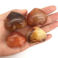 【Hannah Martin Store】Drop 1PC Medium Natural Red Carnelian Agate Crystal Heart Shaped Stones Healing Natural Stones and.