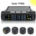 Tyre Pressure Monitoring System Universal Solar TPMS Car Accessories Digital LCD Display with 4 External Sensors. 