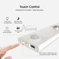Auoyo Night Light 20/40/60/80 CM LED Night Light Human Sensing Light Strap 3 Color Dimming Wireless Motion Sensor Cabinet Light USB Rechargeable Ultra Thin Magnetic Wardrobe Lamp for Room Closet Kitchen.