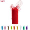 【Hey my home】15cmx22m Tulle Roll Wedding Decoration Roll Fabric Spool Craft Tulle Fabric Tutu Dress Organza Baby Shower Party. 