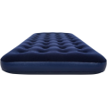 Bestway Single Air Bed / Semi Double Inflatable Mattress (39x74x8.5cm) Portable, Durable Flocked Comfort Bed | Best for Home, Camping, Outdoor Travel | High Load Capacity 330 LBS + Free Electric Pump. Blue Comfortable Sleeping Solution Outdoor Adventures. 
