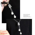 Fashion Charm Rhinestone Faux Pearls Pendant Long Neckle Women Sweater Chains. 