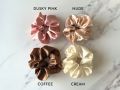 4 Pcs helpful Silk Scrunchie Hair Band Bracelet Set For Grils.