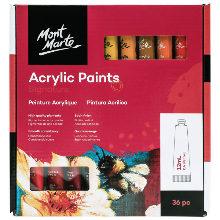 Mont Marte Acrylic Paints 36ml*12pcs