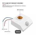 Motion Sensor Holder PIR Infrared Sensor Switch Automatic for E27 Light Bulb Human Body Induction LED Light Lamp Holder With Pin to Patch converter.