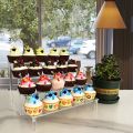 1-5 Tier Acrylic Display Stand Clear Display Riser Rack for Cupcake Perfume Doll Décor Organizer Amiibo Funko POP Figures DC05. 