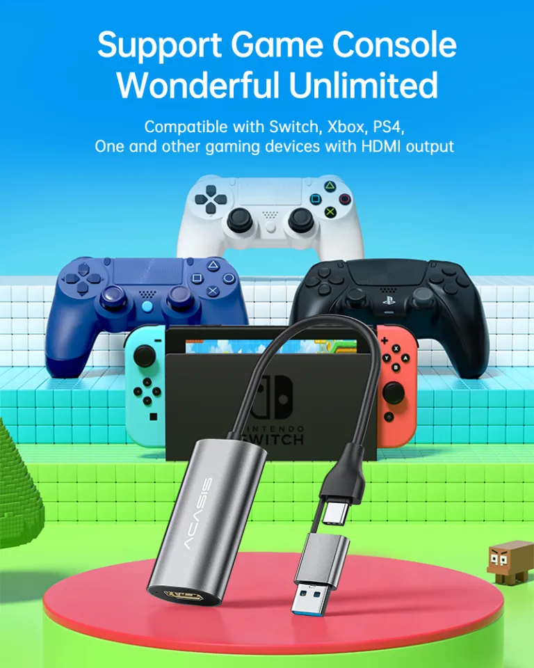 Xbox Console Capture Card For Xbox One Streaming ACASIS HDMI Video