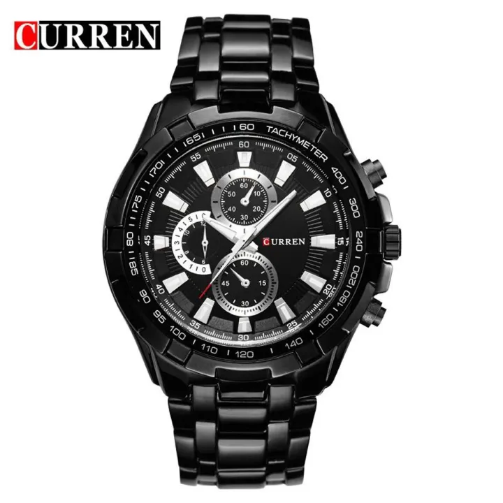 CURREN%208023%20Men's%20Stainless%20Steel%20Business%20Fashion%20Fashion%20Chronograph%20Clock%20Analog%20Water%20Resistance%20For%20Men%20-%20Black%20-%20Image%206