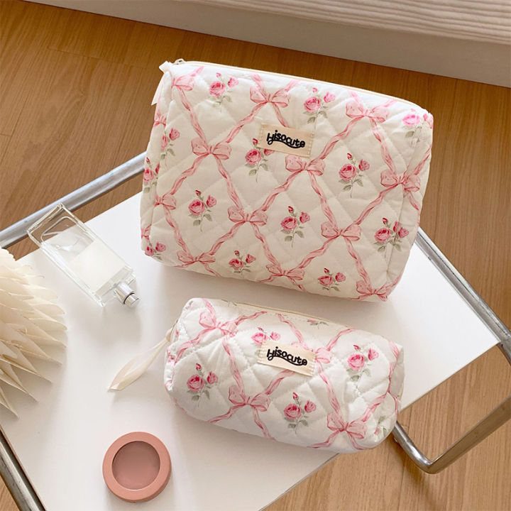 Cute%20Bow%20Floral%20Cosmetic%20Bag%20With%20Zipper%20Cosmetic%20Organizer%20Case%20Large%20For%20Women%20Luolong%20-%20Image%206