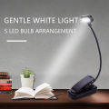 Battery LED Table Lamp Clip-on Portable Reading Light Flexible Portable Book Night Light Eye Protection Mini Study Desk Lamp.