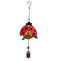 Bee Beetle Glass Painted Wind Chime Pendant.
