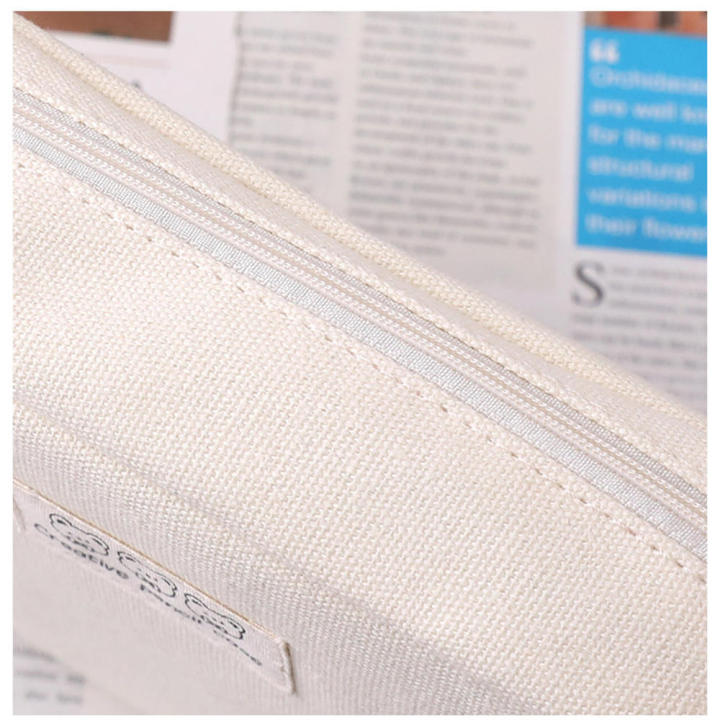 Canvas%20Pencil%20case%20Convenient%20Japanese%20Large%20capacity%20Bag%20pouch%20Zipper%20closure%20Wide%20Open%20Box%20for%20School%20Office%20Students%20Artists%20Travel%20-%20Image%202