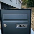 Adhesive Mailbox Sign name badge Personalized Text Standard Size 7*2 cm Engraved Stainless steel Mail box tag Professional Label. 