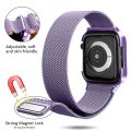 Milanese Loop Magnetic Stainless Steel Watch Band With Frame for Apple Watch Series 5 & 4 44mm. 